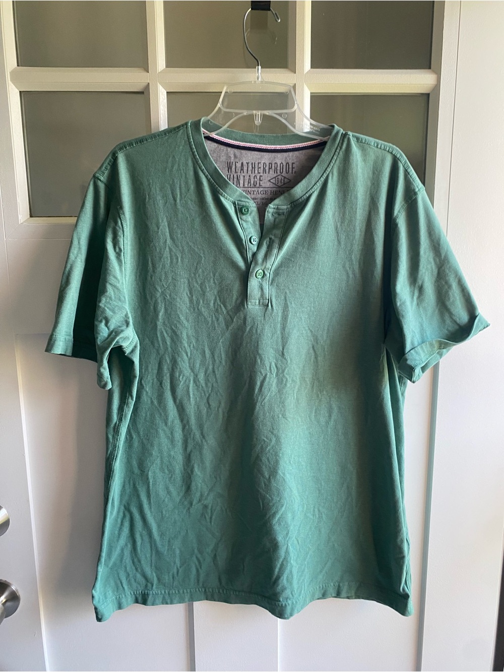 Weatherproof Men’s Seafoam Green Henley Polo